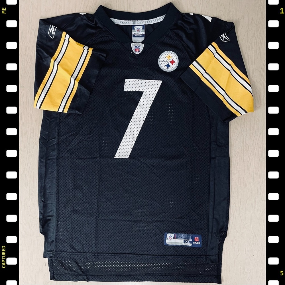 Pittsburgh Steelers Football Jersey Boys XL 18 Ben Roethlisberger 7 Reebok NFL